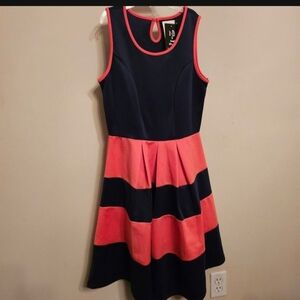 Stylish Navy and Pink Kids Dress